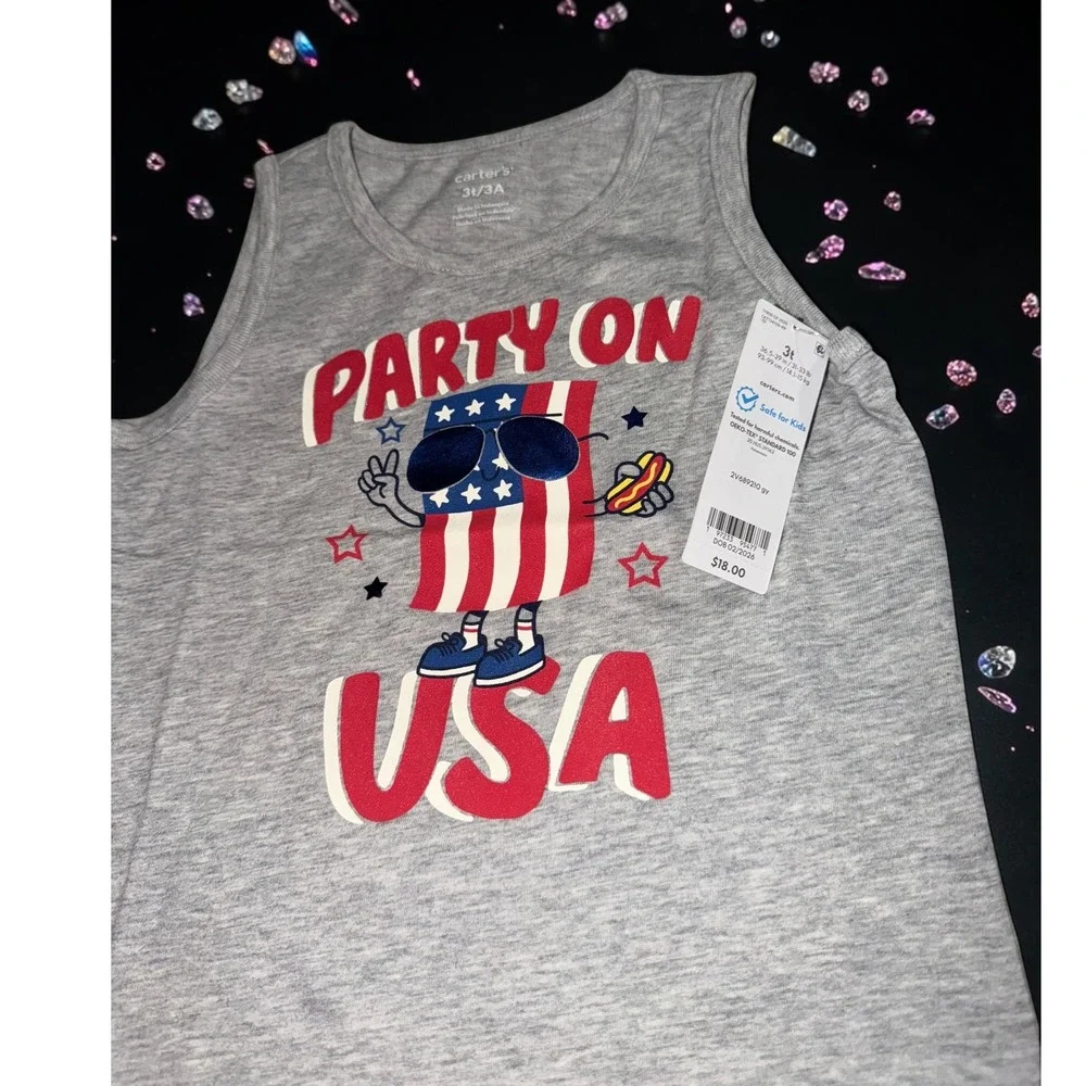 Carters - Toddler Boys USA Flag Tank Top - 3T - *NWT*